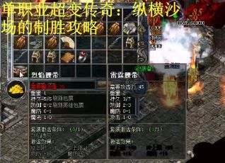 单职业超变传奇：纵横沙场的制胜攻略