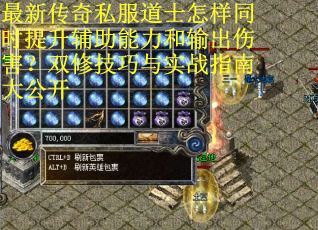 最新传奇私服道士怎样同时提升辅助能力和输出伤害？双修技巧与实战指南大公开