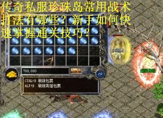 传奇私服珍珠岛常用战术打法有哪些？新手如何快速掌握通关技巧？