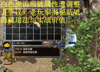 白色虎齿项链属性遭调整引争议？老玩家揭秘新版隐藏用法与实战价值