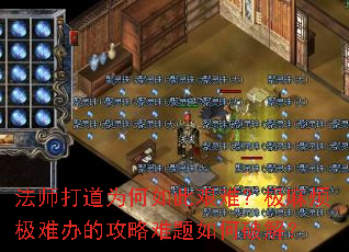 法师打道为何如此艰难?极麻烦极难办的攻略难题如何破解? 法师打道为何如此艰难?极麻烦极难办的攻略难题如何破解?