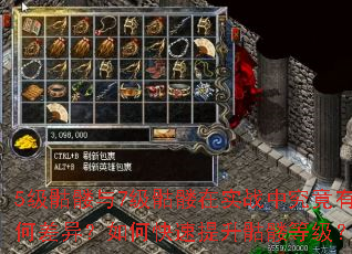 5级骷髅与7级骷髅在实战中究竟有何差异?如何快速提升骷髅等级? 5级骷髅与7级骷髅在实战中究竟有何差异?如何快速提升骷髅等级?