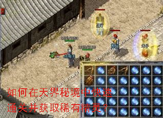 如何在天界秘境中快速通关并获取稀有精灵? 如何在天界秘境中快速通关并获取稀有精灵?