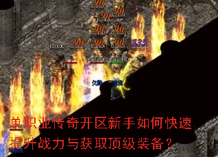 单职业传奇开区新手如何快速提升战力与获取顶级装备? 单职业传奇开区新手如何快速提升战力与获取顶级装备?